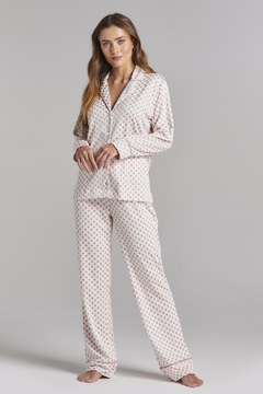 Pijama Longo Jacquard Poa Rose (333.01)