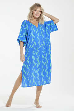 Kaftan Midi Azul Mediterrâneo (319.01)