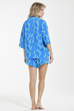 Pijama Curto Azul Mediterrâneo (321.01) - comprar online