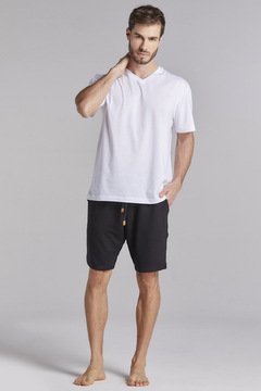 Jogger Bermuda Moletinho Preto (1015.02)