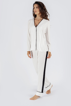 Pijama Bicolor Off White