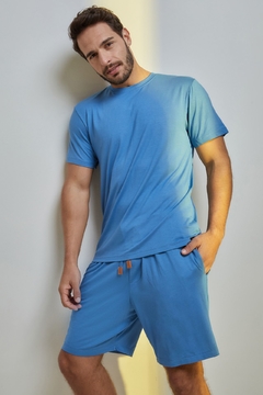 Pijama Curto Azul Índigo (1010.03)