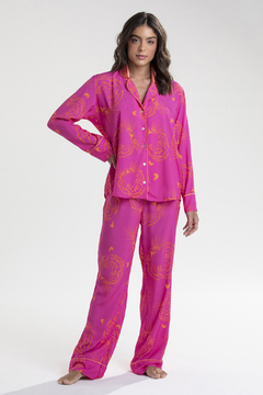 Pijama Longo Abotoado Tigresa Pink (397.01) - comprar online