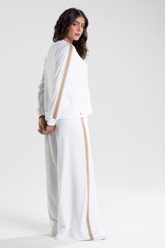 Conjunto Pantalona Faixa Lateral Off White (2019.01) - comprar online