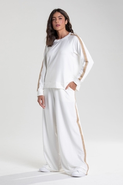 Conjunto Pantalona Faixa Lateral Off White (2019.01)