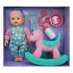 Bebote Muñeca Tiny Ana 31 cm Hora De Jugar Con Mamadera Y Unicornio - comprar online