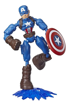 Muñeco Flexible Bend And Flex Avengers Capitán América 15 cm - comprar online