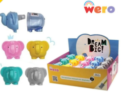 Sacapuntas Wero Forma De Elefante Con Deposito X Unidad - Mi Jugueteria - Tienda Online