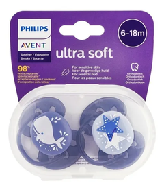 Set x 2 Chupetes 6-18 Meses Ultra Soft Avent Philips