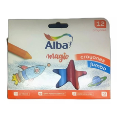 Crayones Alba Magic Jumbo Colores Surtidos x 12 Unidades