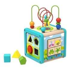 Cubo Multijuegos Prono Piezas Madera Tooky Toy Ft684 - comprar online