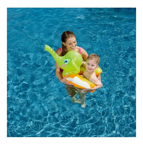 Salvavida Elefante Verde Inflable 69x61cm Lanza Agua Bestway 36116