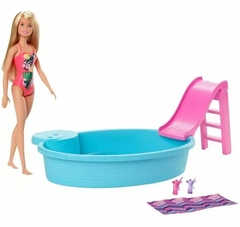 Muñeca Barbie Con Piscina Glam Mattel Ghl91 en internet