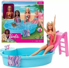 Muñeca Barbie Con Piscina Glam Mattel Ghl91 - comprar online