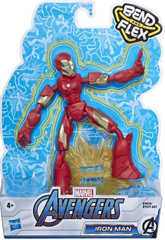 Muñeco Flexible Bend And Flex Avengers Iron Man 15 cm