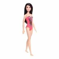 Muñeca Barbie Beach Doll Malla Rosa Ghh38