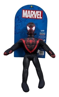 Muñeco soft blando Avengers Spiderman New Toys Hombre Araña Miles Negro