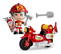 Pinypon Action Bombero Con Moto Caffaro 7015636 - comprar online