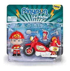 Pinypon Action Bombero Con Moto Caffaro 7015636