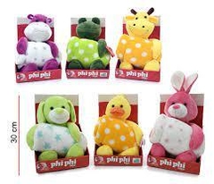 Animales en caja con ojos de vidrio Phi Phi Toys