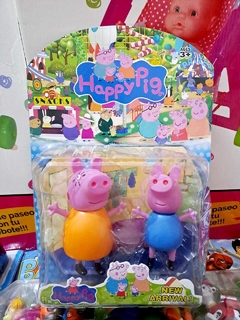 Set blister Simil Peppa Pig x 2 Mama Pig y George