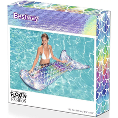 Colchoneta Inflable Cola De Sirena Iris Bestway 43413 Pileta 193 x 101 Cm en internet