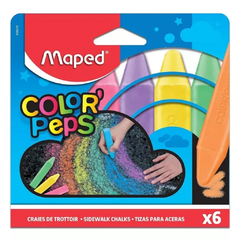 Tizas Para Aceras Color Peps Maped 6 Unidades