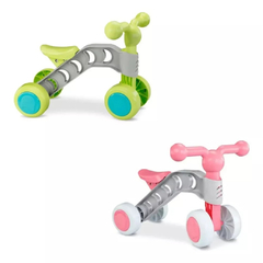 Triciclo Caminador Infantil de Equilíbrio ToyCiclo Roma Babies Verde 150 Rosa 151