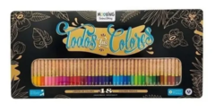 Lapices de colores Mooving Coloring x 48 en caja de lata - tienda online