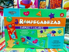 Rompecabeza puzzle formas y colores - 1 12 pz y 2 16 pz