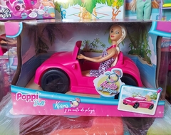 Kiara y su auto de playa Poppi doll