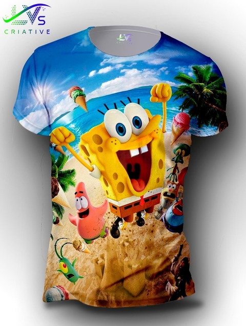 Camiseta Raglan Bob Esponja Sirigueijo tomar seu dinheiro