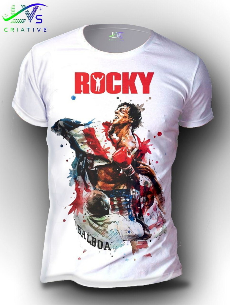 Camisa Camiseta Rocky Balboa Filme Estampa Total Personalizada RCKY1