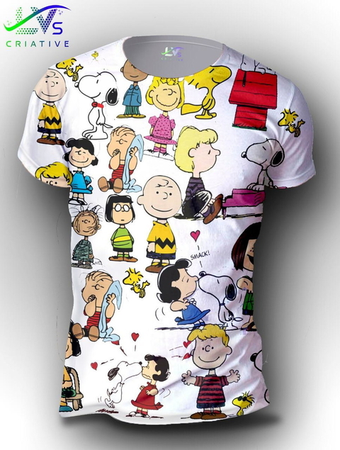 Camisa Camiseta Snoopy Dog Estampa Total SNPY1