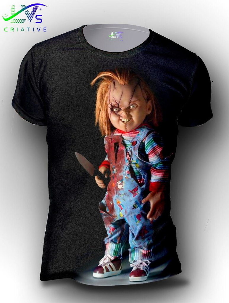 Camisa Camiseta Chucky Boneco Assasino Estampa Total CHK2