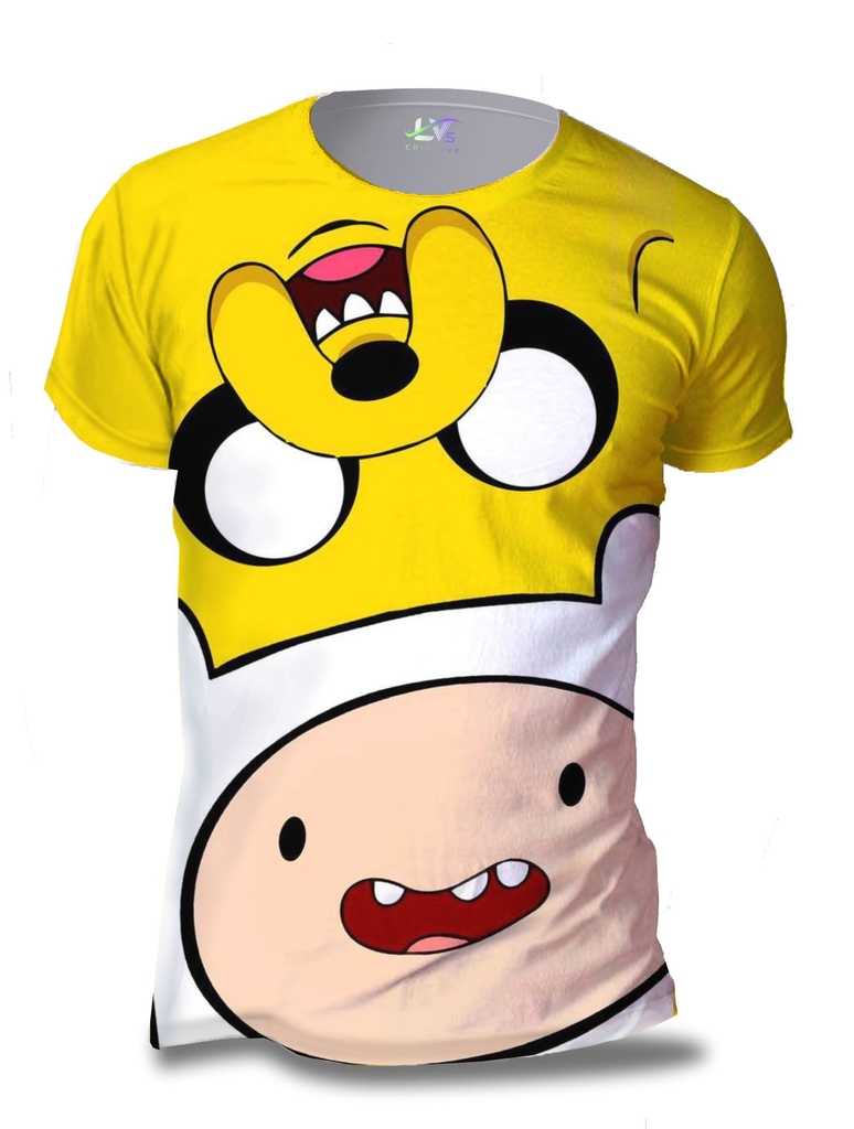 Camisa Camiseta A hora de Aventura Finn e Jake Estampa Total HDV3