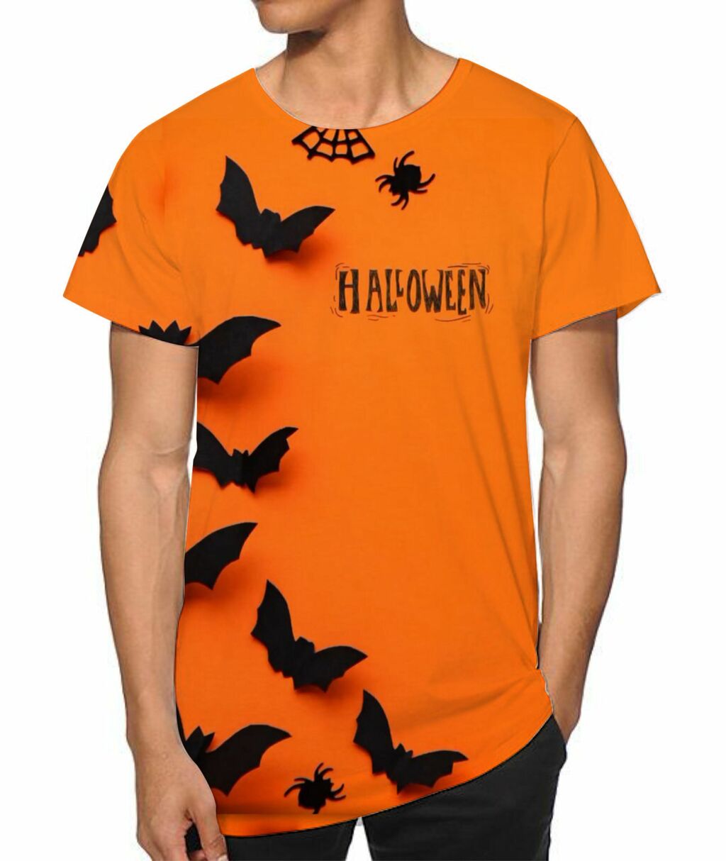 Camiseta Halloween Dia das Bruxas Terror Adulto Infantil Masculina Feminina  Baby look Estampa Total Personalizada HLE09