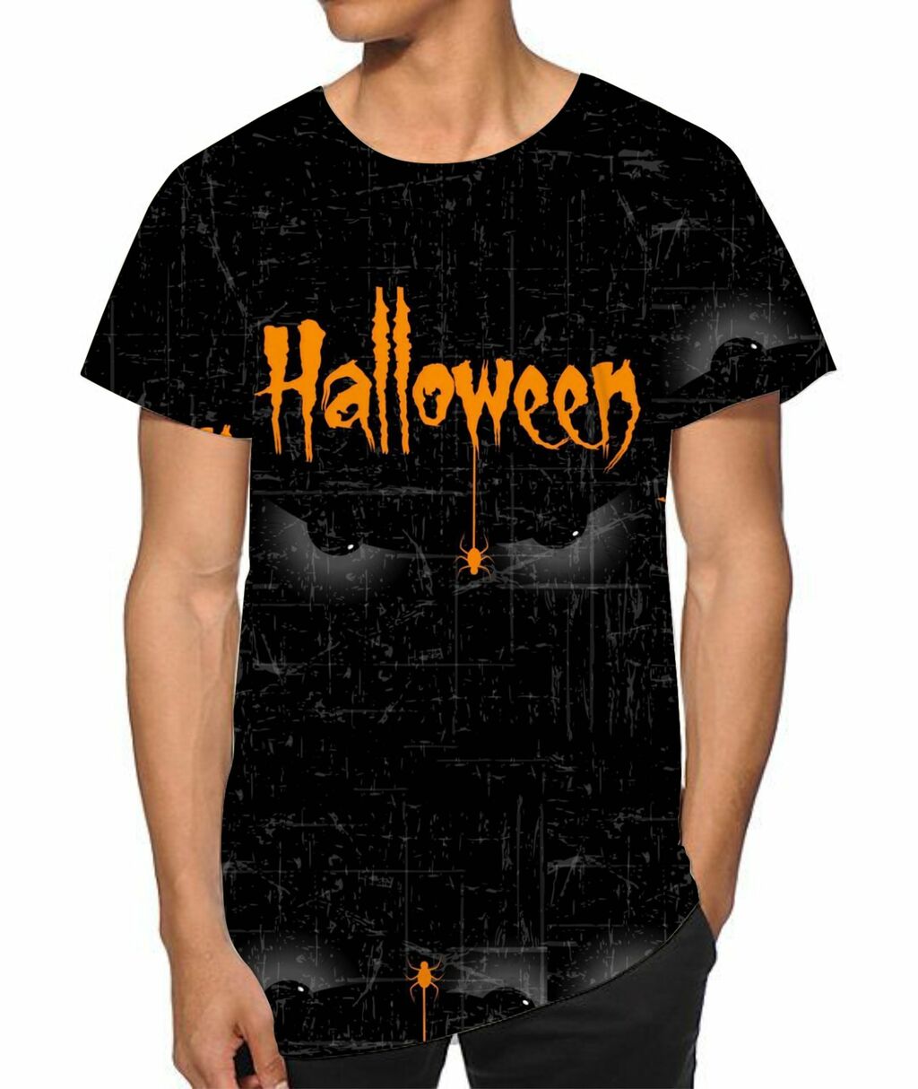 Camiseta Halloween Dia das Bruxas Terror Adulto Infantil Masculina Feminina  Baby look Estampa Total Personalizada HLE09