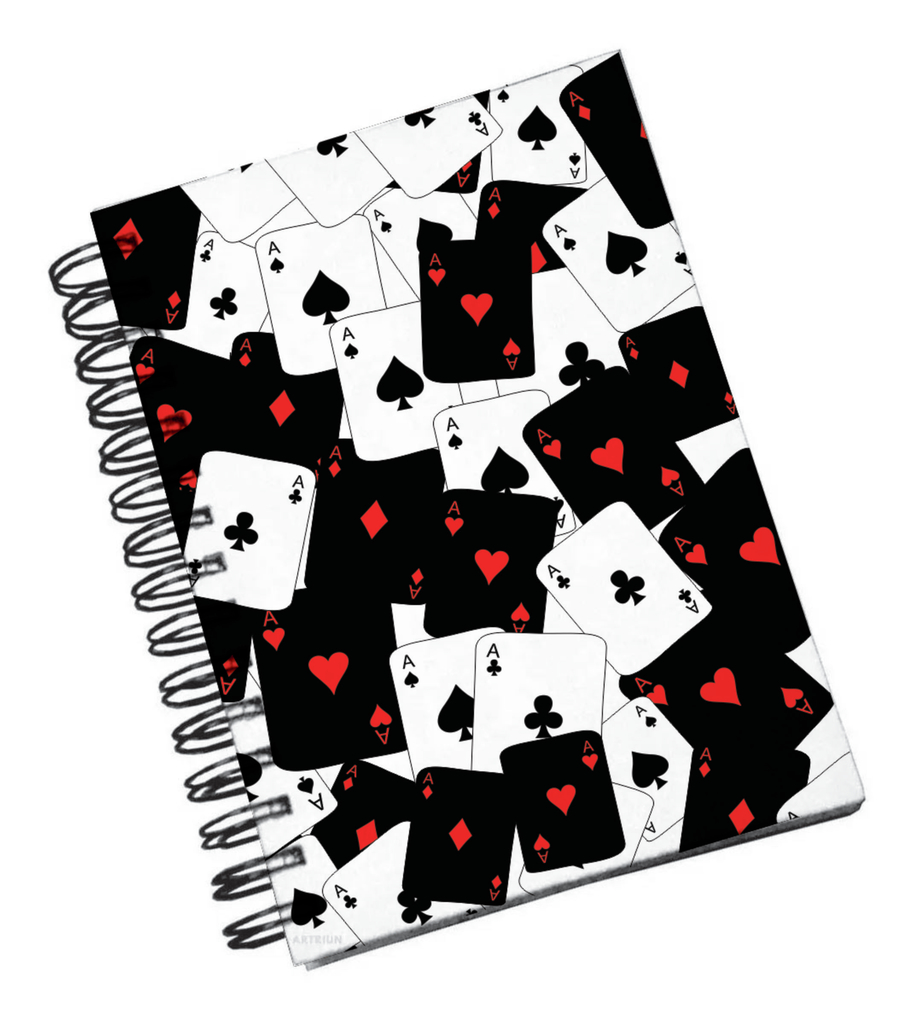 Caderno Espiral Universitário Poker Cartas Az A4 192 folhas