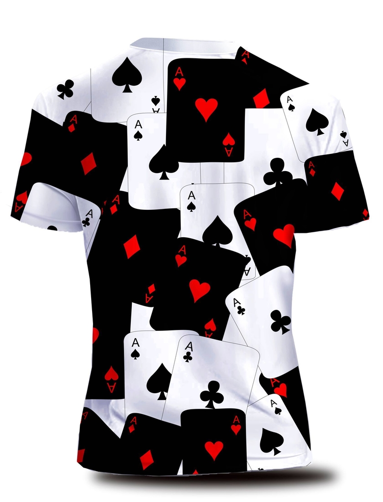 Camisa Camiseta Naipes Poker Baralho Estampa Total Personalizada PKR10