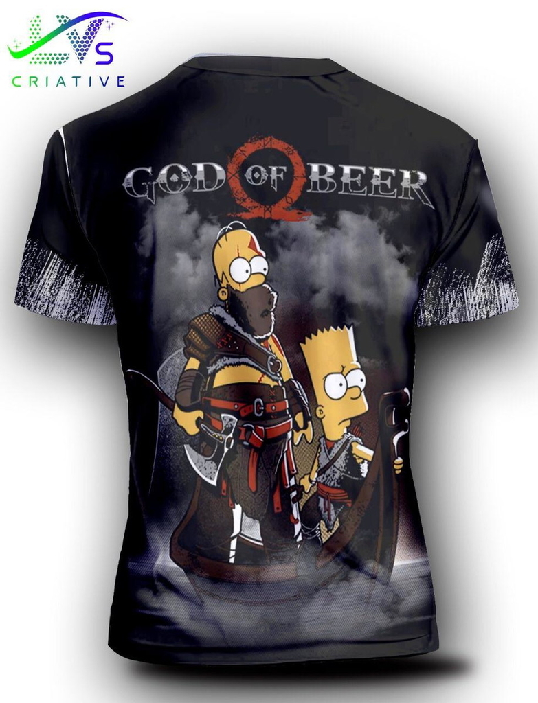 Camisa Camiseta Homer Simpsons Flamenguista Personalizada Estampa Total  SMP12