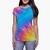 Camisa Camiseta Feminina Estilo Tie Dye Hippie Estampa Total TDY5