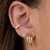 Brinco Ear Hook Triplo Banhado em Ouro 18K - comprar online