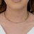 Colar Choker Aro Rigido Banhado em Ródio Branco