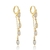 Brinco Argolinha de Navete Cristal Banhado em Ouro 18k - comprar online