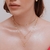 Colar Gargantilha Pingente de Coração Com Moldura Cravejada e Lisa Folheado em Ouro 18k na internet