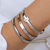 Bracelete Tifany T Aço Inox Banhado em Ródio Branco - comprar online