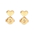 Tarraxas de sustentação com coração Banhado em Ouro 18k