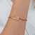 Bracelete Prego Cravejado Banhado em Ouro 18K