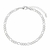 Colar Chocker Elos Achatados em Ródio Branco